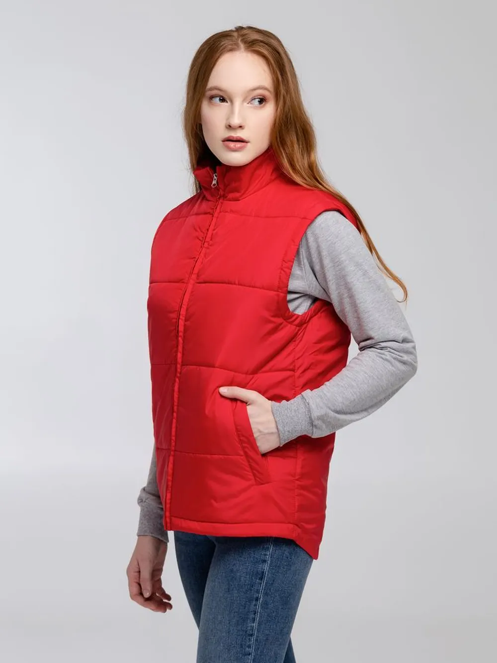 Жилет Kama красный, размер L заказать онлайн с вашим дизайном на заказ в Москве и области