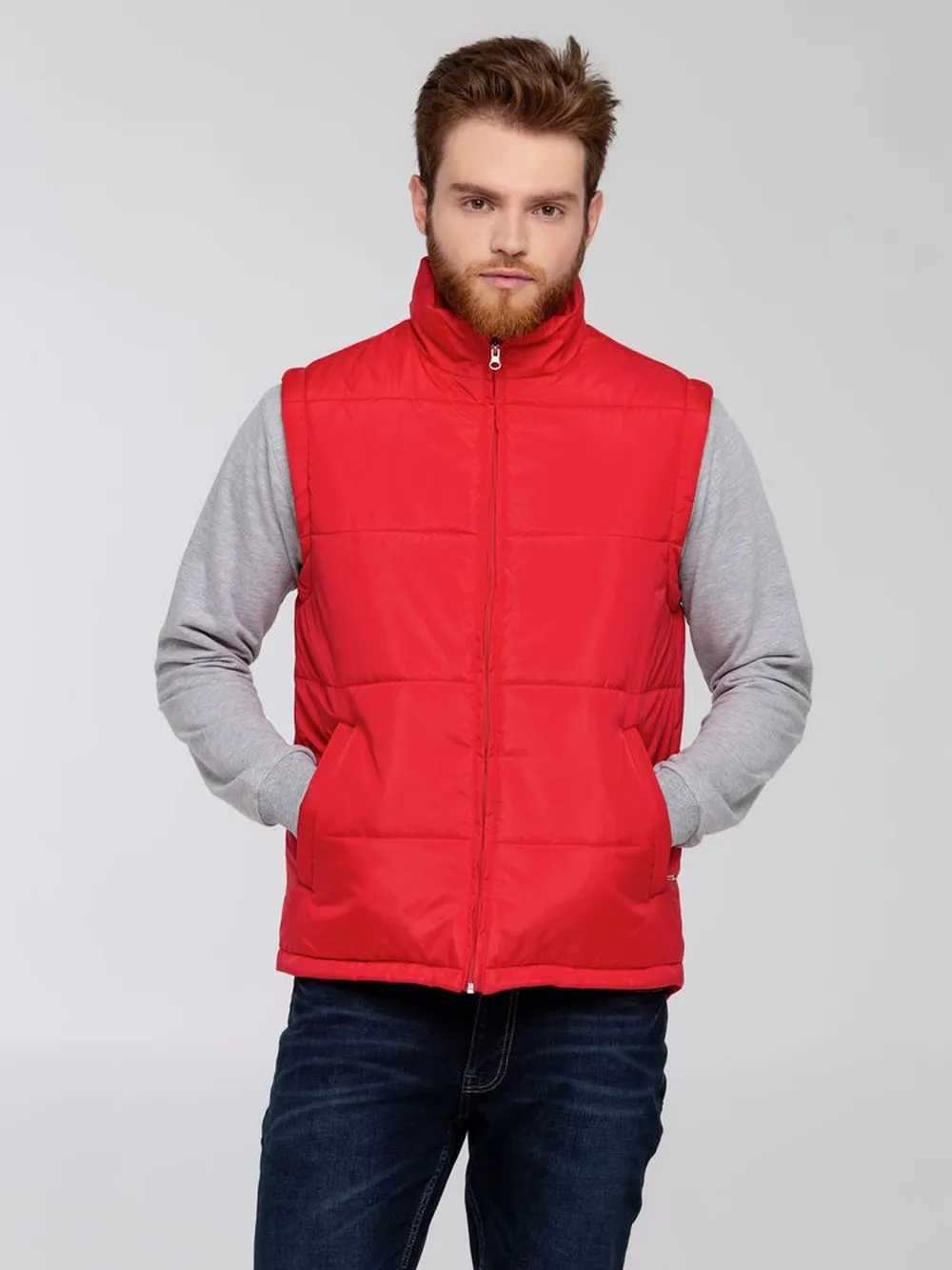 Жилет Kama красный, размер L заказать онлайн с вашим дизайном на заказ в Москве и области