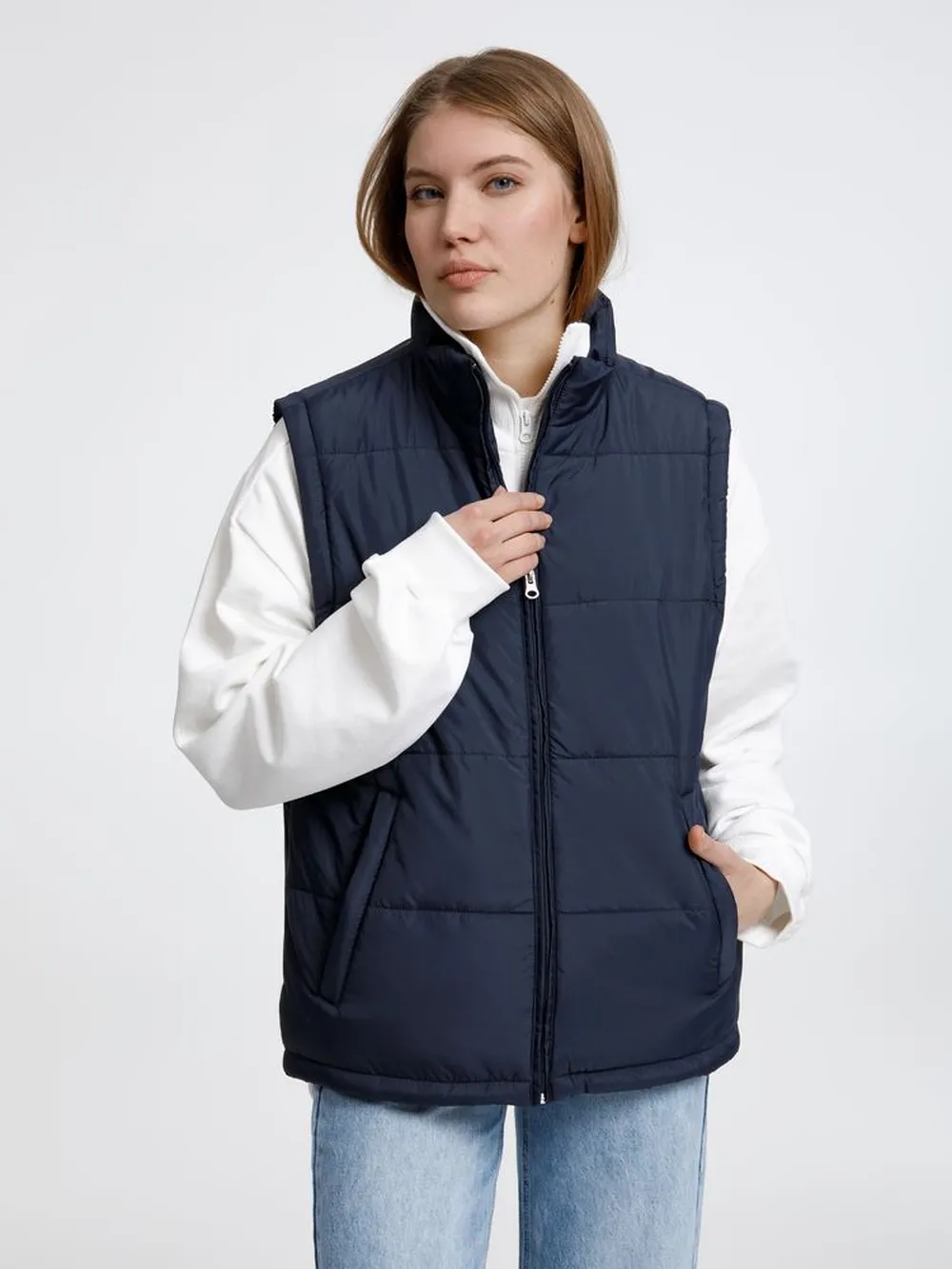 Жилет Kama темно-синий, размер M заказать онлайн с вашим дизайном на заказ в Москве и области