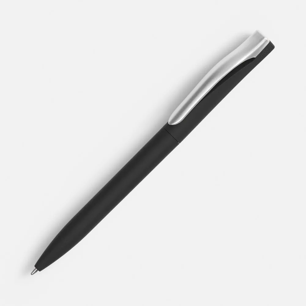 Ручка шариковая Pin Soft Touch, черная заказать онлайн с вашим дизайном на заказ в Москве и области