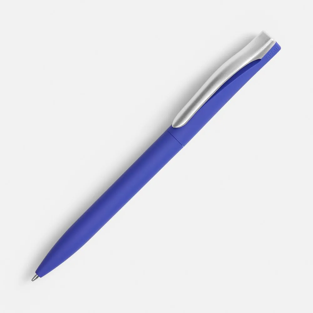 Ручка шариковая Pin Soft Touch, синяя заказать онлайн с вашим дизайном на заказ в Москве и области