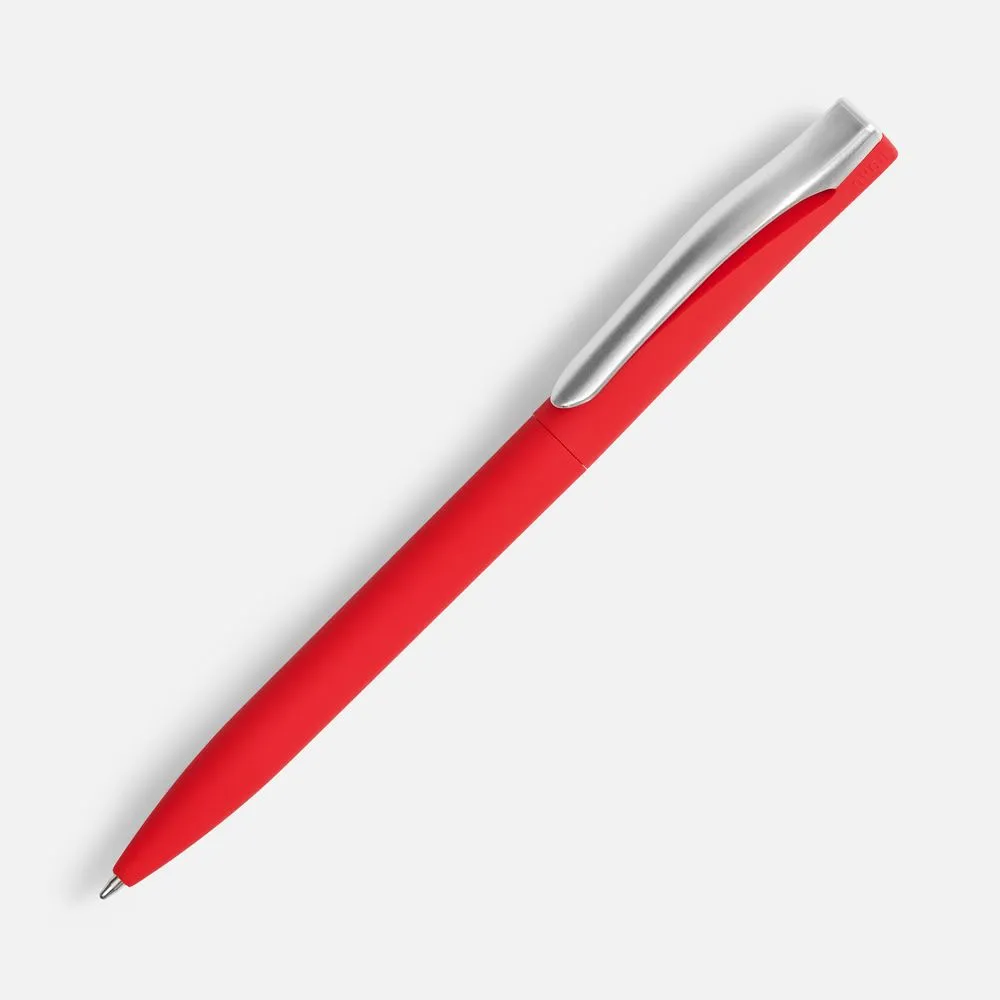 Ручка шариковая Pin Soft Touch, красная заказать онлайн с вашим дизайном на заказ в Москве и области