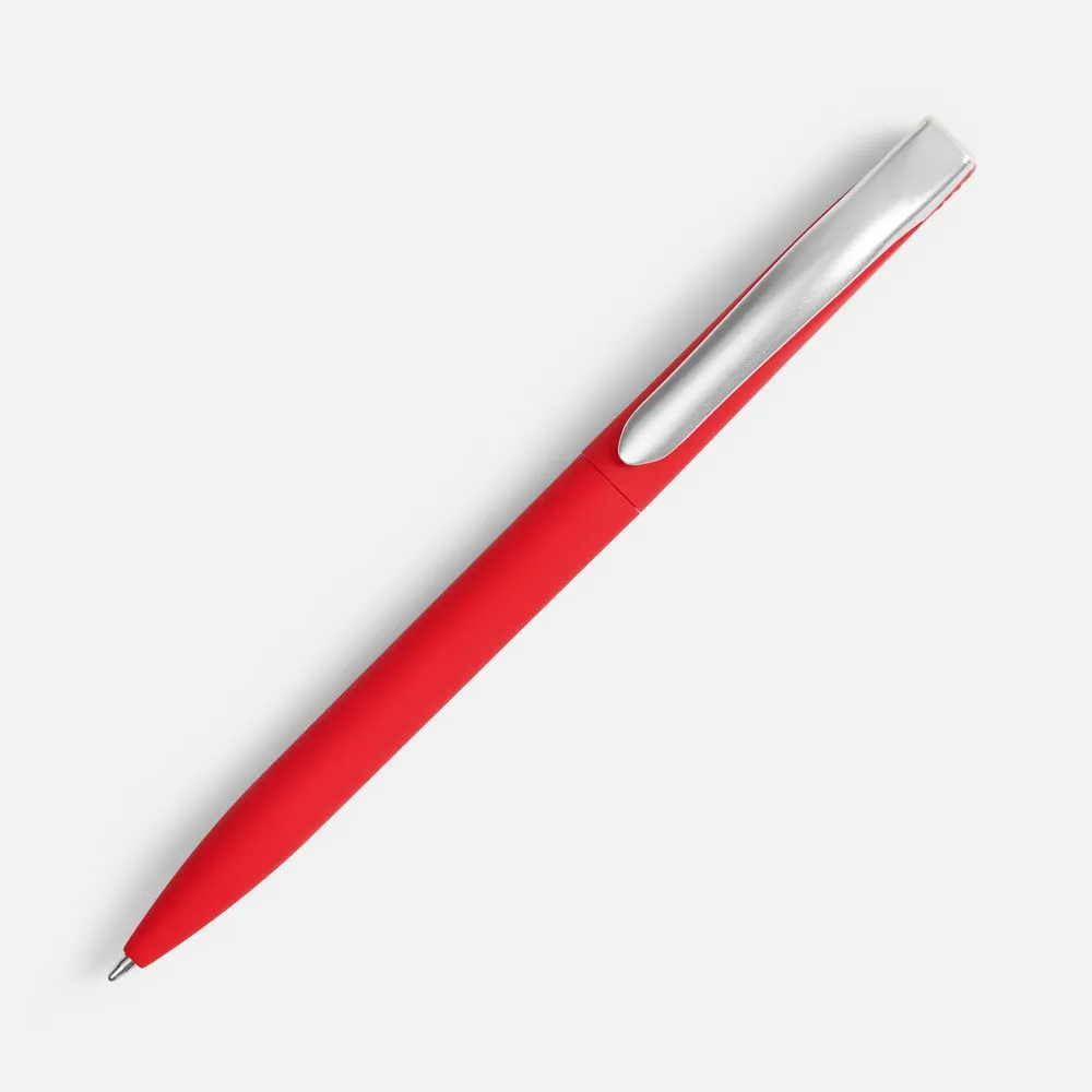 Ручка шариковая Pin Soft Touch, красная заказать онлайн с вашим дизайном на заказ в Москве и области