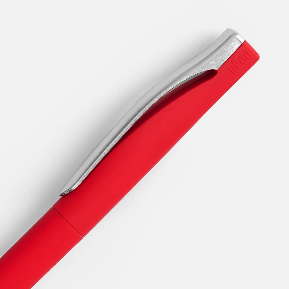 Ручка шариковая Pin Soft Touch, красная заказать онлайн с вашим дизайном на заказ в Москве и области