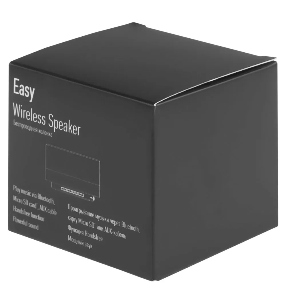 Беспроводная колонка Easy, серебристая заказать онлайн с вашим дизайном на заказ в Москве и области