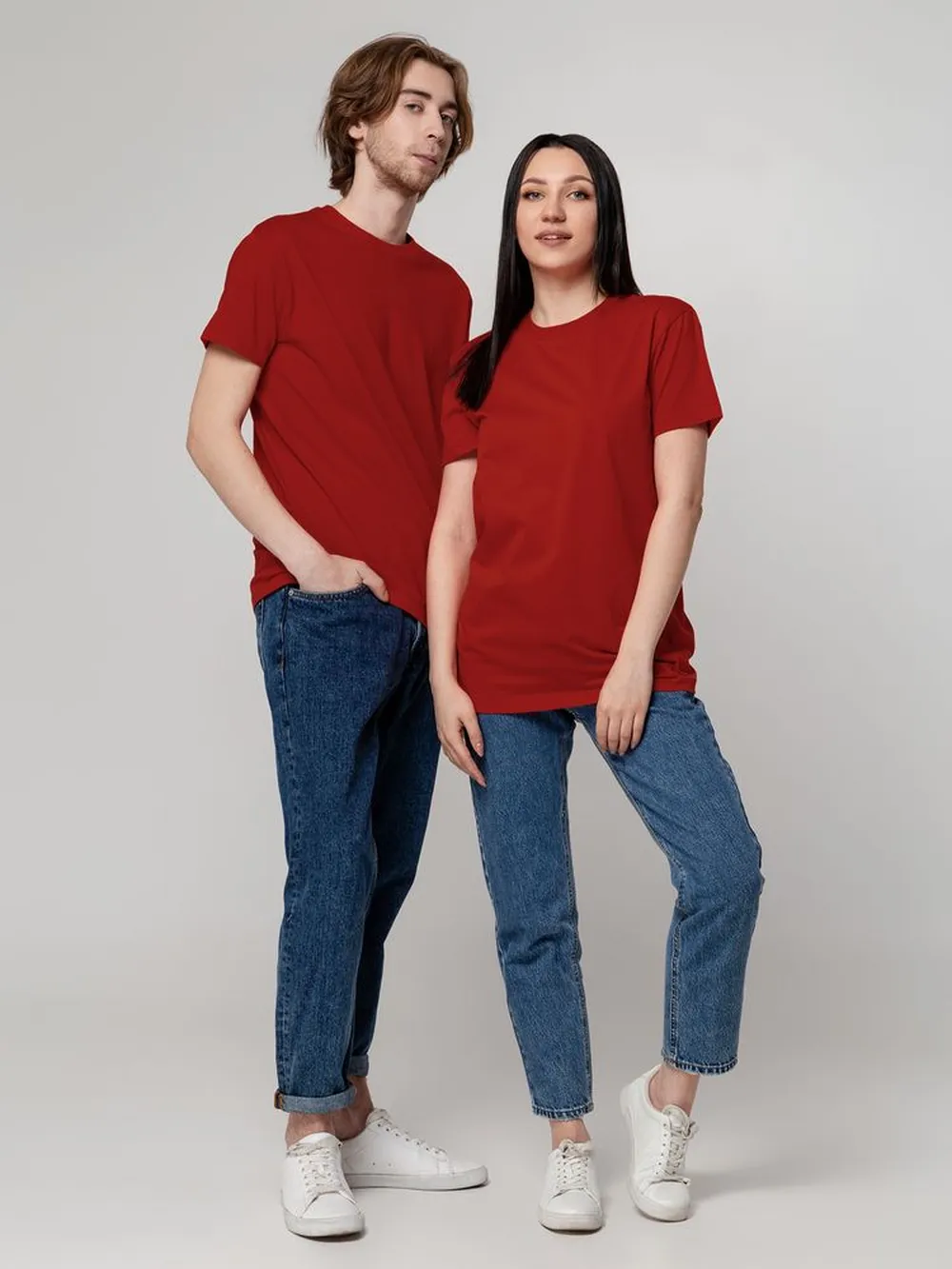 Футболка темно-красная «T-Bolka 160», размер S заказать онлайн с вашим дизайном на заказ в Москве и области