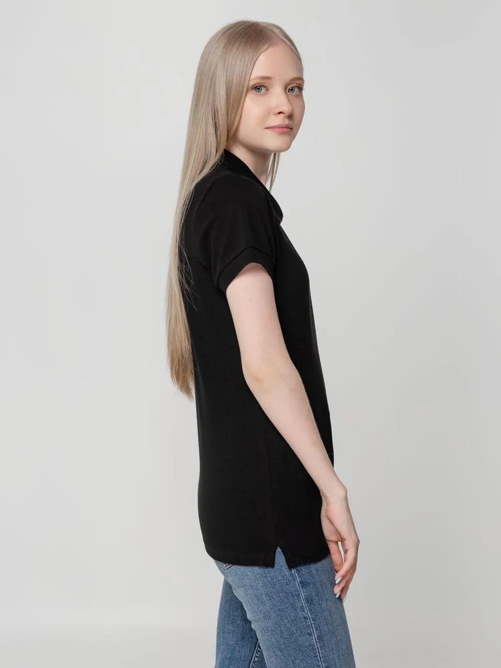 Рубашка поло женская Virma lady, черная, размер 3XL заказать онлайн с вашим дизайном на заказ в Москве и области