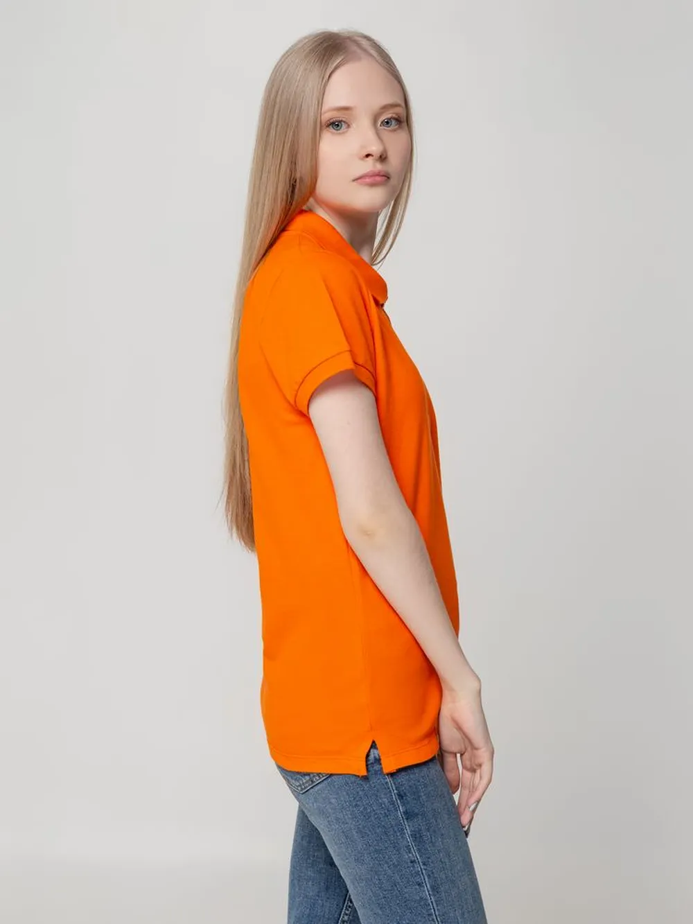 Рубашка поло женская Virma lady, оранжевая, размер S заказать онлайн с вашим дизайном на заказ в Москве и области