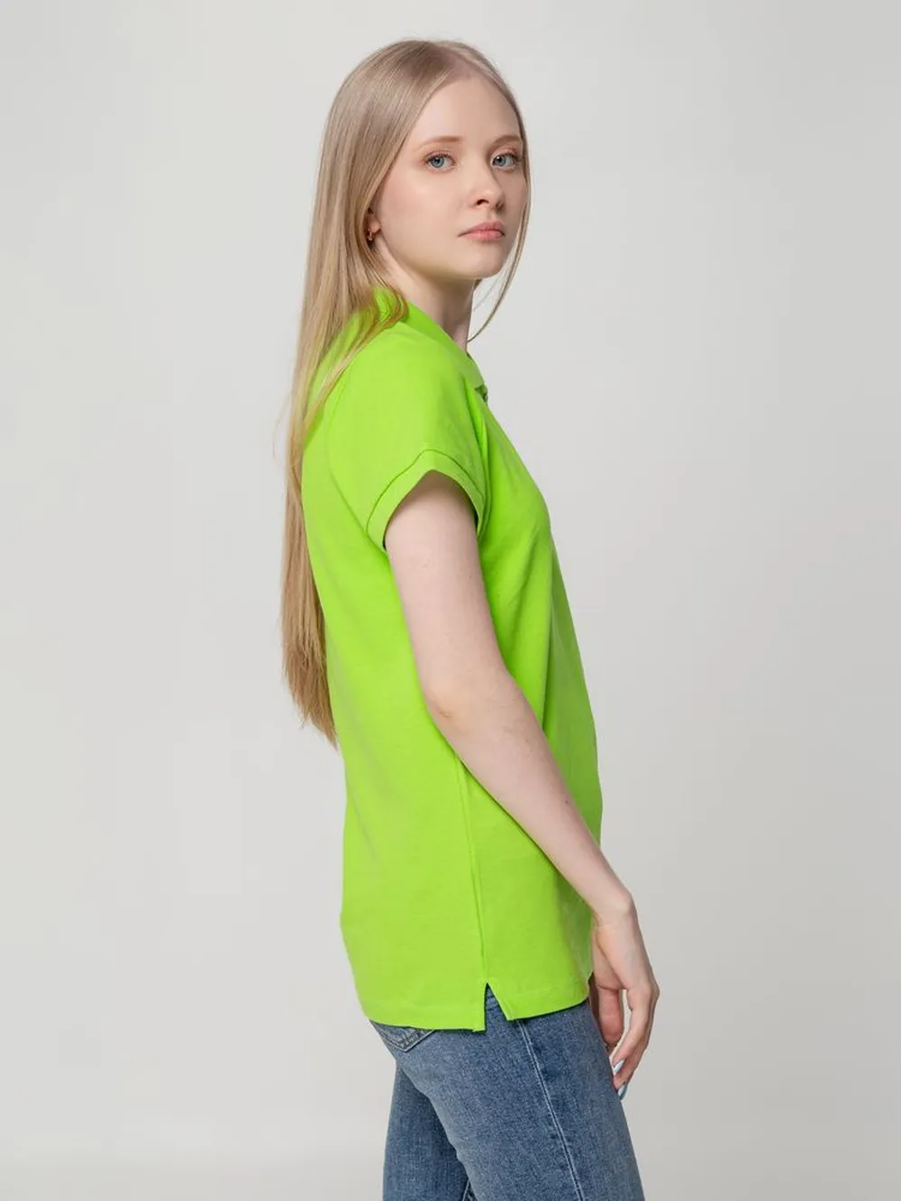 Рубашка поло женская Virma lady, зеленое яблоко, размер XL заказать онлайн с вашим дизайном на заказ в Москве и области