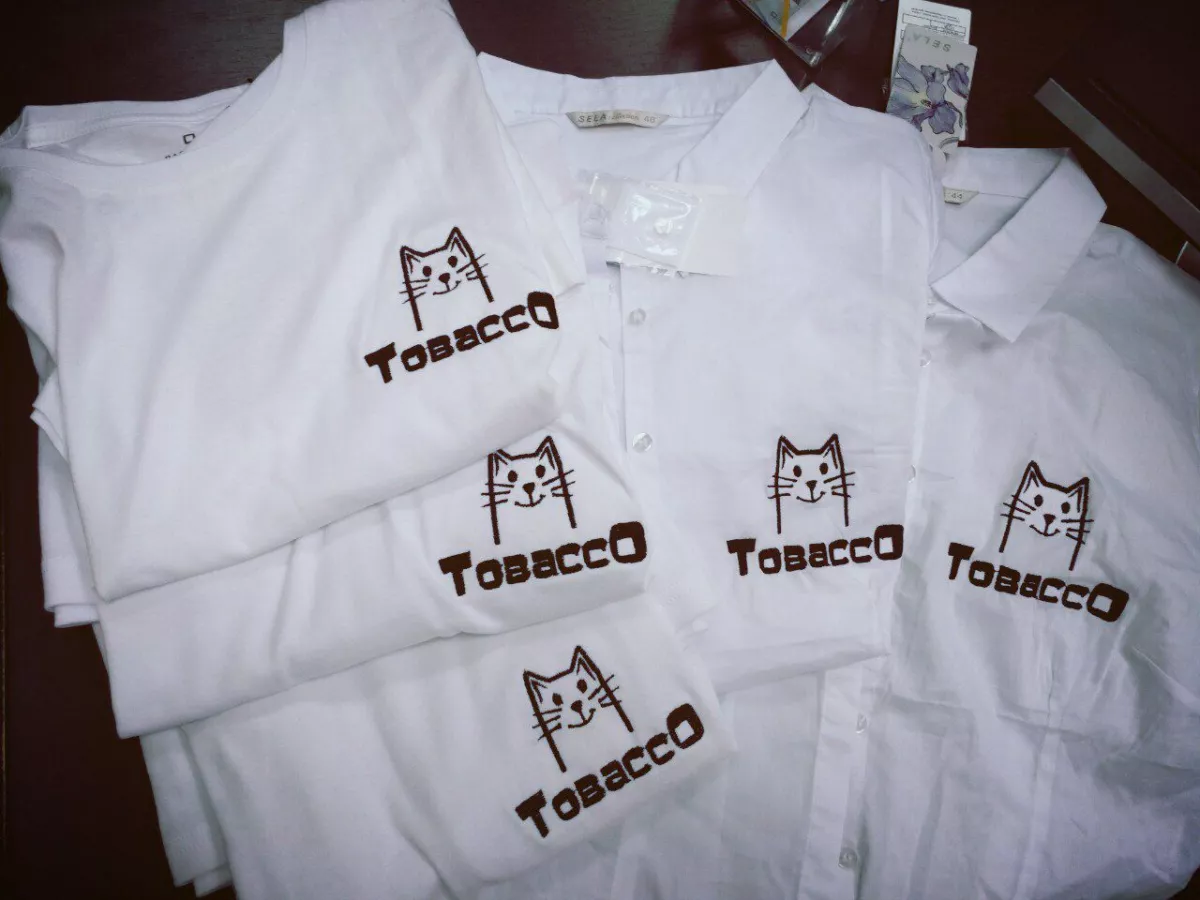 Вышивка на рубашках поло для «Tobacco», г. Королёв печать и производство на заказ с доставкой и скидками