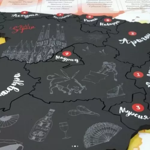 Карта с объемными элементами и УФ печатью, для мероприятия в г. Королёв и для вас на заказ в Москве, области, да где угодно!