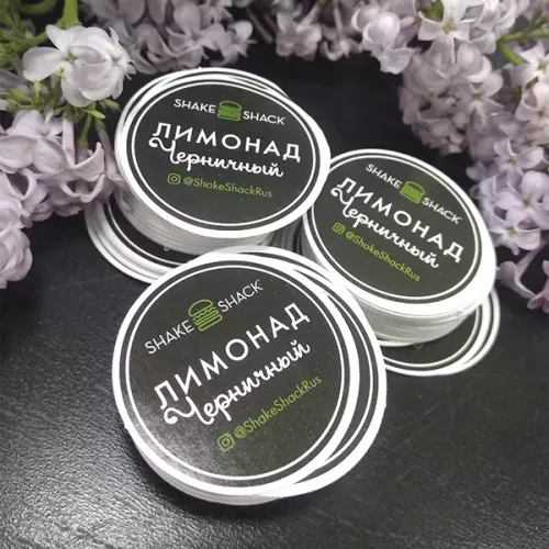 Круглые наклейки для ShackShack, г. Москва и для вас на заказ в Москве, области, да где угодно!