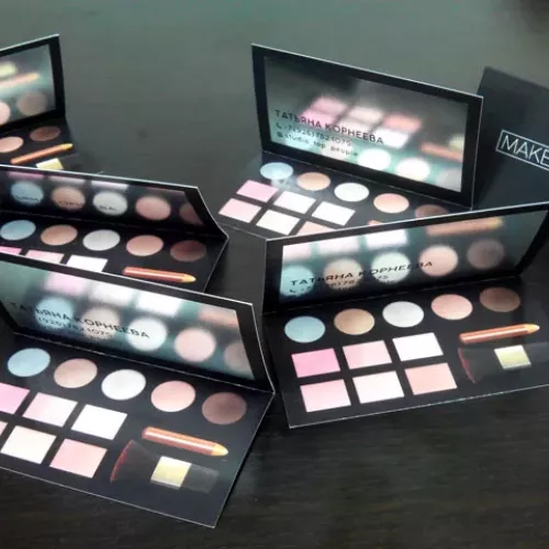 Визитки-палетки для студии бровей и макияжа, г. Королёв и для вас на заказ в Москве, области, да где угодно!