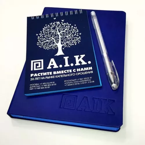 Блокноты и ежедневники с логотипом для АикАгросистемс, г. Королёв и для вас на заказ в Москве, области, да где угодно!