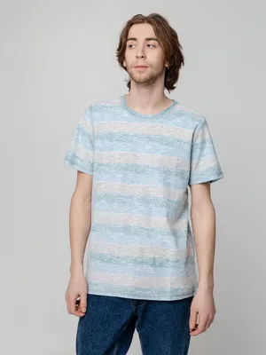 Футболка мужская Rayet двусторонняя, голубая с зеленым заказать онлайн со своим дизайном в РПК КБ с доставкой и скидками