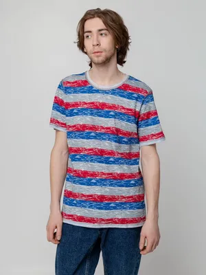 Футболка мужская Rayet двусторонняя, красная с синим заказать онлайн со своим дизайном в РПК КБ с доставкой и скидками