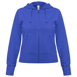 Толстовка женская Hooded Full Zip ярко-синяя заказать онлайн со своим дизайном в РПК КБ с доставкой и скидками