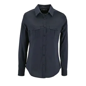Рубашка женская Burma Women, темно-синяя заказать онлайн со своим дизайном в РПК КБ с доставкой и скидками