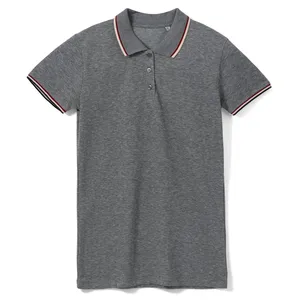 Рубашка поло женская Paname Women, черный меланж заказать онлайн со своим дизайном в РПК КБ с доставкой и скидками