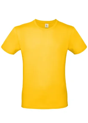 Футболка мужская E150, желтая заказать онлайн со своим дизайном в РПК КБ с доставкой и скидками