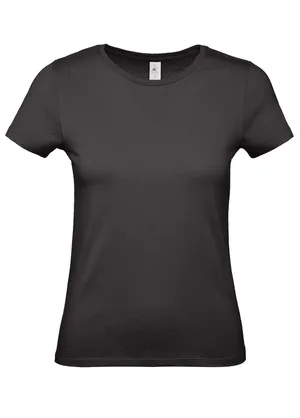 Футболка женская E150, черная заказать онлайн со своим дизайном в РПК КБ с доставкой и скидками