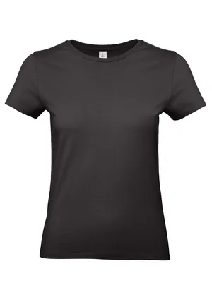 Футболка женская E190 черная заказать онлайн со своим дизайном в РПК КБ с доставкой и скидками