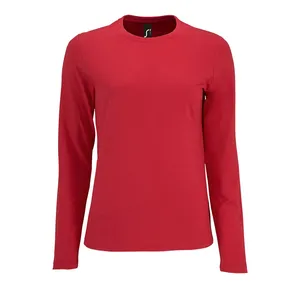 Футболка с длинным рукавом Imperial LSL Women, красная заказать онлайн со своим дизайном в РПК КБ с доставкой и скидками