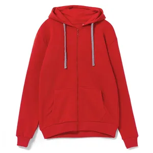 Толстовка на молнии с капюшоном Unit Siverga, красная заказать онлайн со своим дизайном в РПК КБ с доставкой и скидками