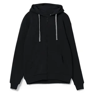 Толстовка на молнии с капюшоном Unit Siverga, черная заказать онлайн со своим дизайном в РПК КБ с доставкой и скидками