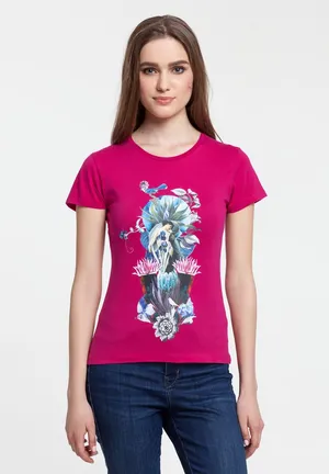 Футболка женская Beauty Sleep, ярко-розовая (фуксия) заказать онлайн со своим дизайном в РПК КБ с доставкой и скидками