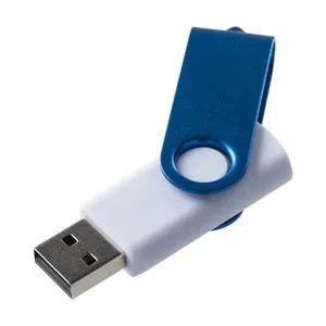 Флешка Twist Color, белая с синим, 16 Гб заказать онлайн со своим дизайном в РПК КБ с доставкой и скидками