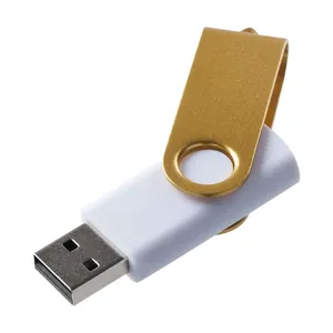 Флешка Twist Color, белая с желтым, 16 Гб заказать онлайн со своим дизайном в РПК КБ с доставкой и скидками