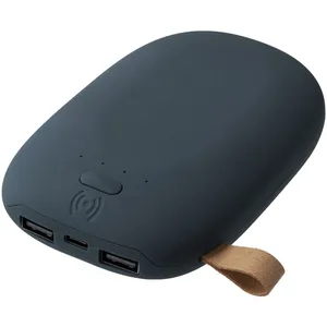 Аккумулятор с беспроводной зарядкой Pebble Wireless 9000 мАч, серо-синий заказать онлайн со своим дизайном в РПК КБ с доставкой и скидками