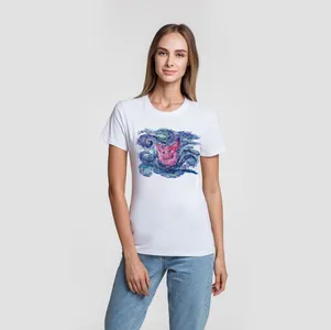 Футболка женская «Ван-Пиг», белая заказать онлайн со своим дизайном в РПК КБ с доставкой и скидками