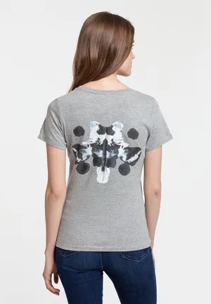 Футболка женская «Подсознательность», серый меланж заказать онлайн со своим дизайном в РПК КБ с доставкой и скидками