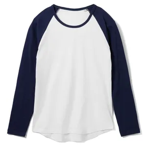 Футболка женская с длинным рукавом Milky Lsl, белая с темно-синим заказать онлайн со своим дизайном в РПК КБ с доставкой и скидками