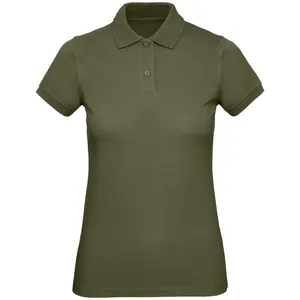 Рубашка поло женская Inspire, хаки заказать онлайн со своим дизайном в РПК КБ с доставкой и скидками