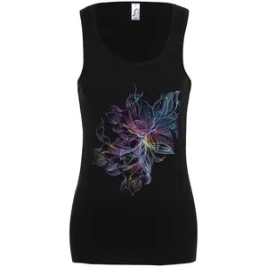 Майка женская Vibrance, черная заказать онлайн со своим дизайном в РПК КБ с доставкой и скидками