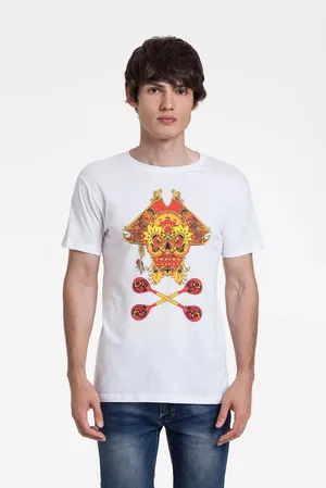 Заказать Футболка Yo Ho Hohloma, белая, размер XS с доставкой и скидками