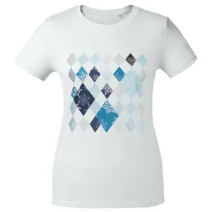 Футболка женская «Ромбо. Первый снег», белая заказать онлайн со своим дизайном в РПК КБ с доставкой и скидками