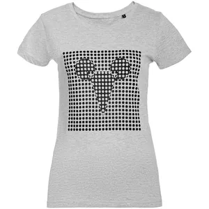 Футболка женская Optical Mouse, серый меланж заказать онлайн со своим дизайном в РПК КБ с доставкой и скидками