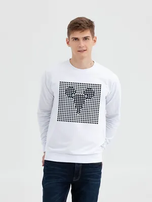 Свитшот Optical Mouse, белый заказать онлайн со своим дизайном в РПК КБ с доставкой и скидками