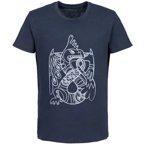 Футболка мужская «Кетцалькоатль», синий меланж заказать онлайн со своим дизайном в РПК КБ с доставкой и скидками