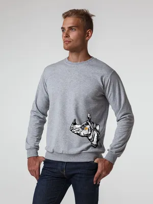 Толстовка NosoRock, серый меланж заказать онлайн со своим дизайном в РПК КБ с доставкой и скидками