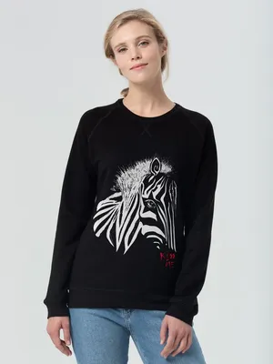 Толстовка женская «Арт-рокстар. Kiss Me», черная заказать онлайн со своим дизайном в РПК КБ с доставкой и скидками