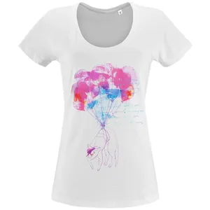 Футболка женская «Удивительная кошка», белая заказать онлайн со своим дизайном в РПК КБ с доставкой и скидками