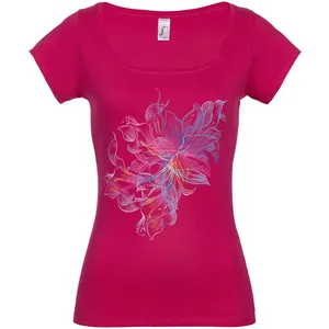 Футболка женская Vibrance, темно-розовая (фуксия) заказать онлайн со своим дизайном в РПК КБ с доставкой и скидками
