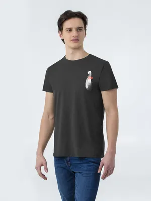 Футболка приталенная Ghost of Love, черный меланж заказать онлайн со своим дизайном в РПК КБ с доставкой и скидками