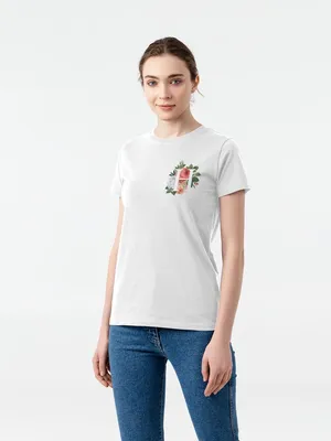 Футболка женская «Цветочная азбука: Н», белая заказать онлайн со своим дизайном в РПК КБ с доставкой и скидками