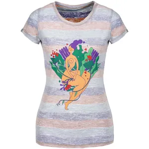 Футболка женская «Амазонка» двусторонняя, оранжевая с фиолетовым заказать онлайн со своим дизайном в РПК КБ с доставкой и скидками